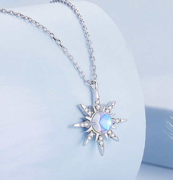 Sterling Silver Starburst Hypoallergenic Necklace