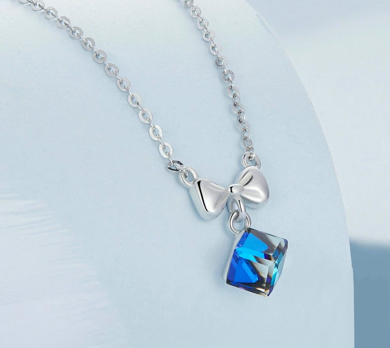 Sterling Silver Luxury Crystal Hypoallergenic Necklace