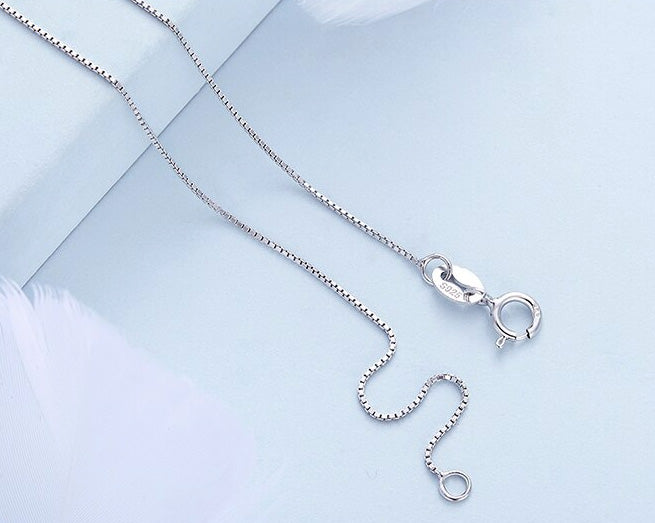 Sterling Silver Crystalline Drop Hypoallergenic Necklace