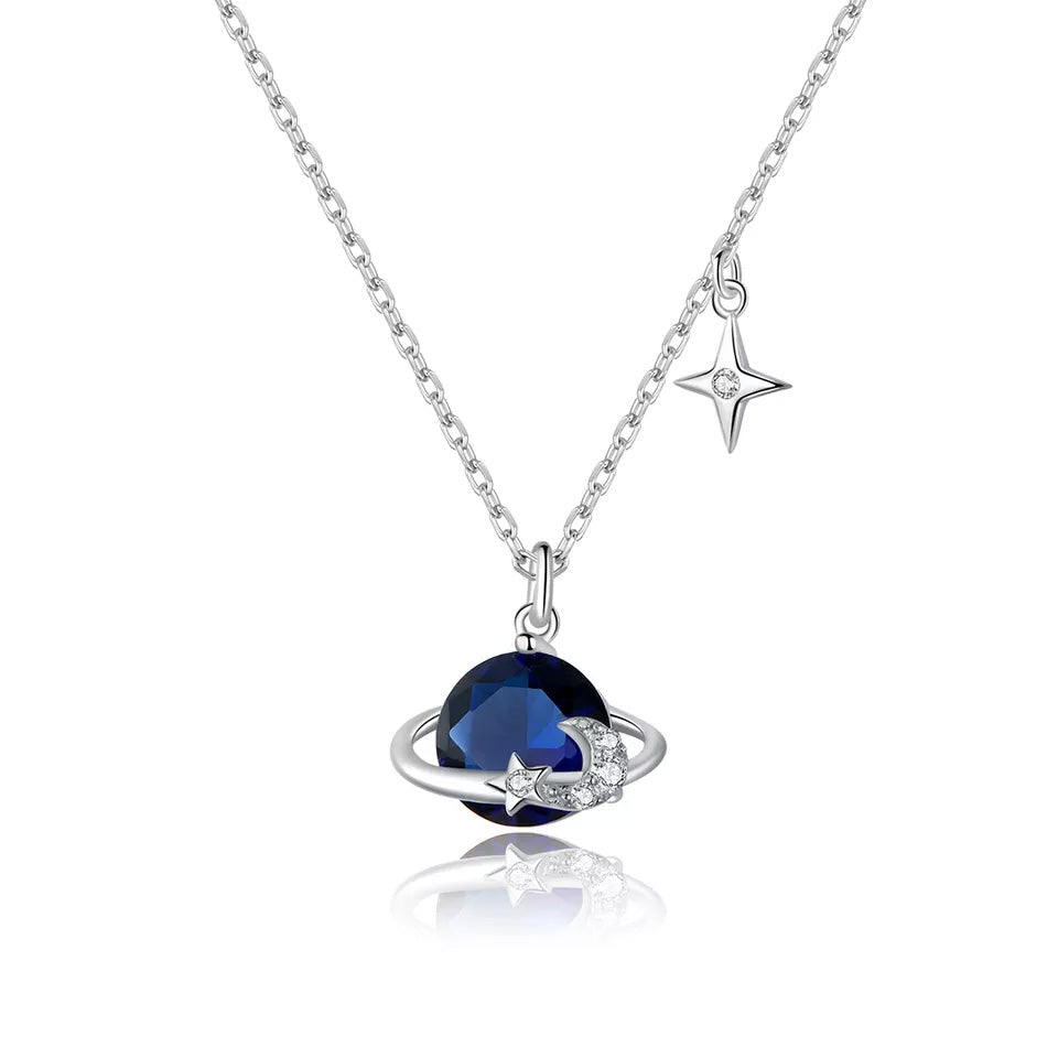 Sterling Silver Water Planet Hypoallergenic Necklace