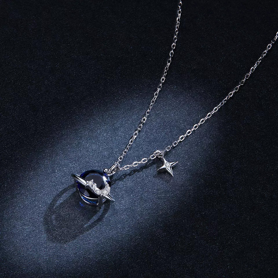Sterling Silver Water Planet Hypoallergenic Necklace
