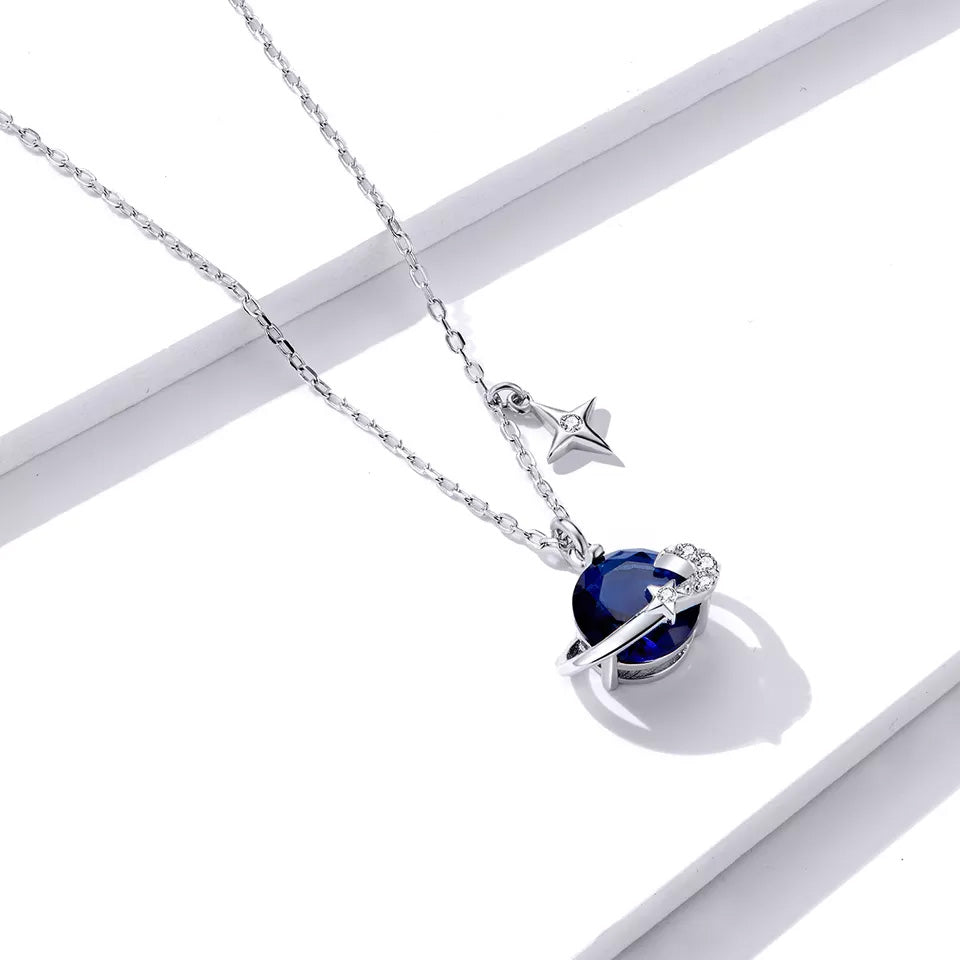 Sterling Silver Water Planet Hypoallergenic Necklace