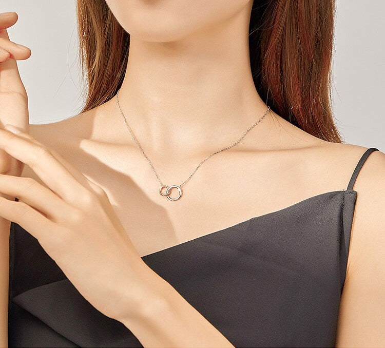 Sterling Silver Miss & Love Hypoallergenic Necklace