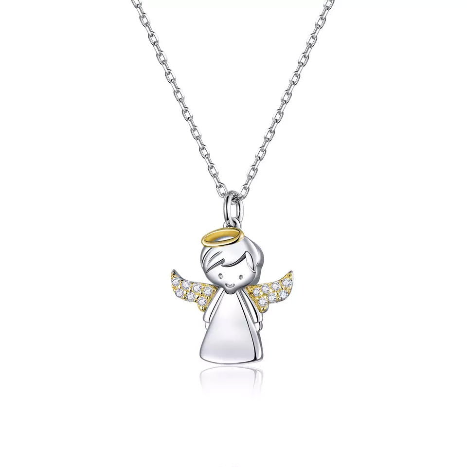 Sterling Silver Little Angel Hypoallergenic Necklace