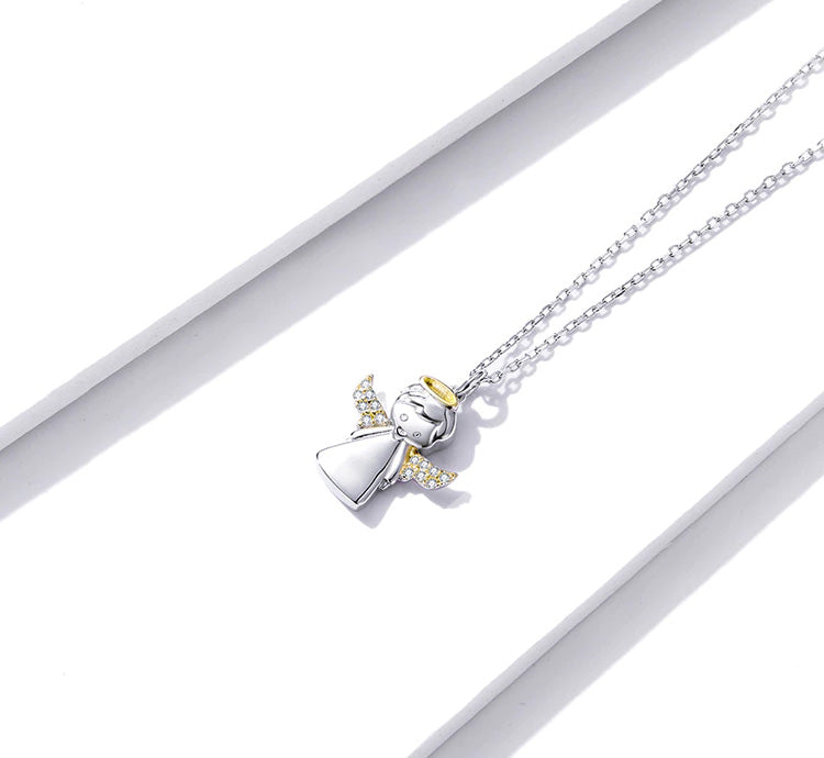 Sterling Silver Little Angel Hypoallergenic Necklace
