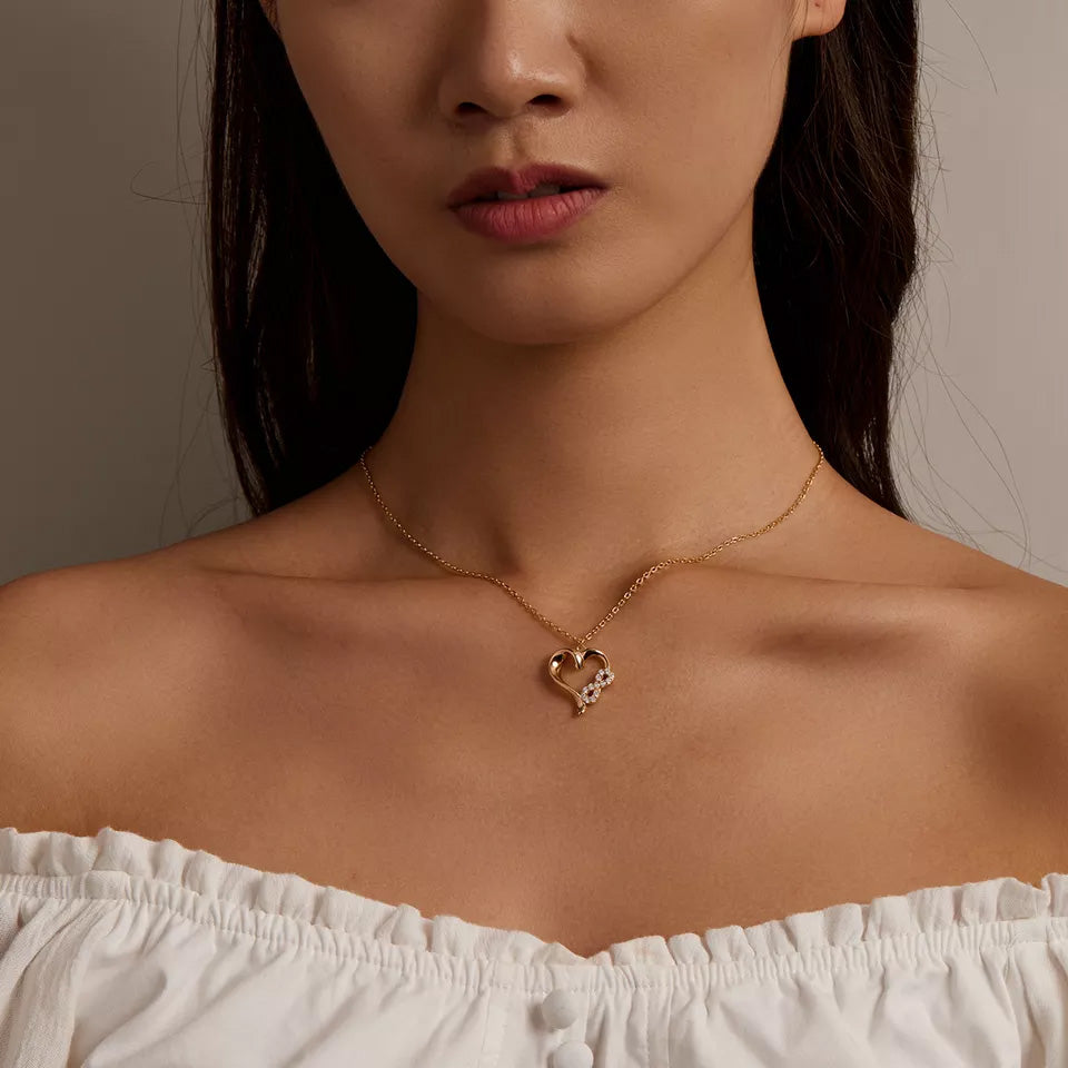 Sterling Silver Infinity Love Heart Hypoallergenic Necklace
