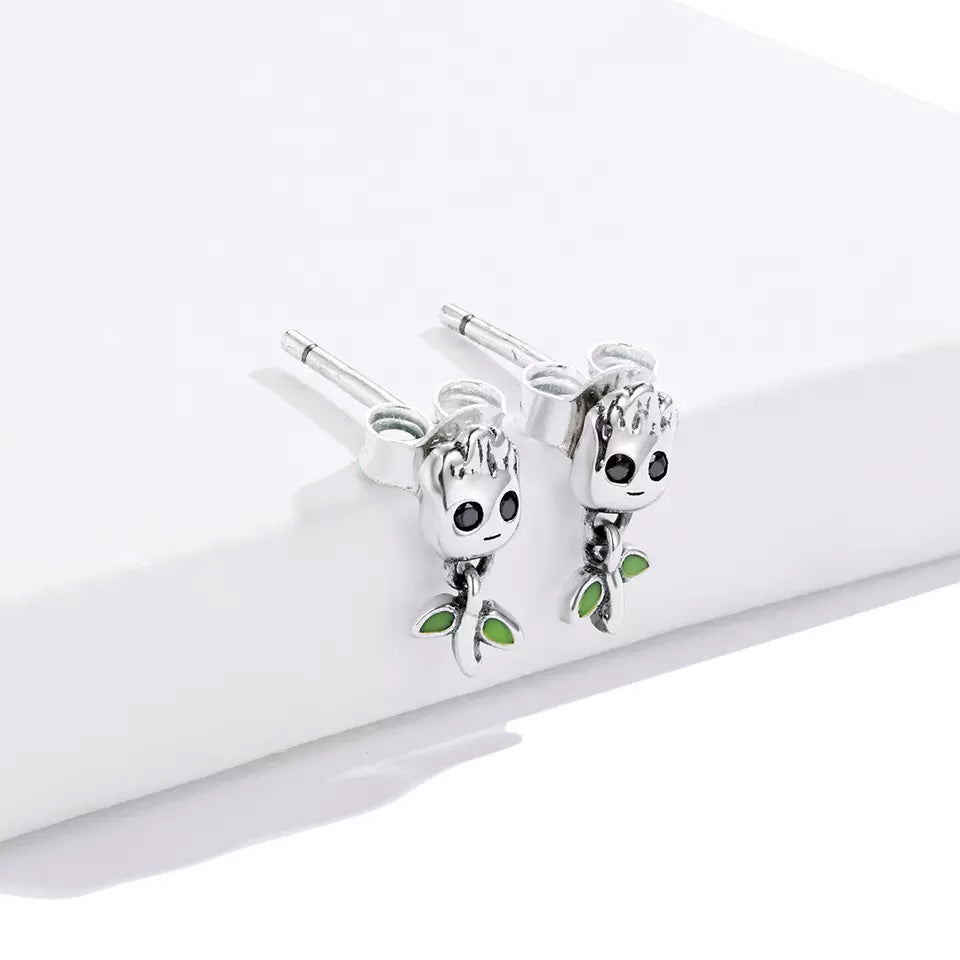 Sterling Silver Happy Nature Hypoallergenic Stud Earrings