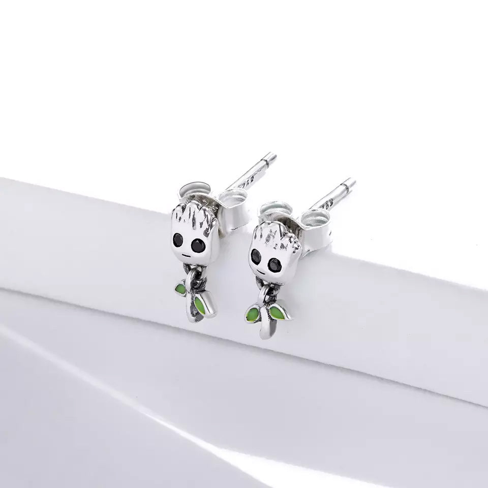 Sterling Silver Happy Nature Hypoallergenic Stud Earrings