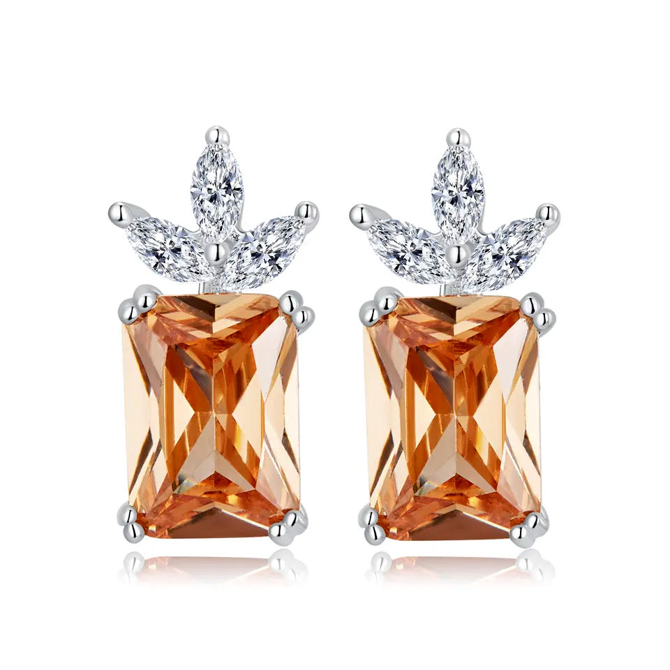 Sterling Silver Fine Pineapple Stud Hypoallergenic Earrings