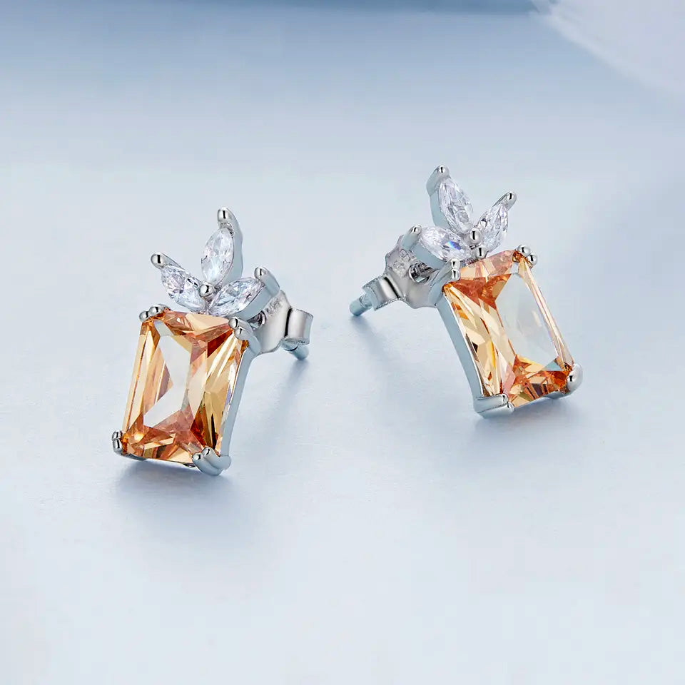 Sterling Silver Fine Pineapple Stud Hypoallergenic Earrings