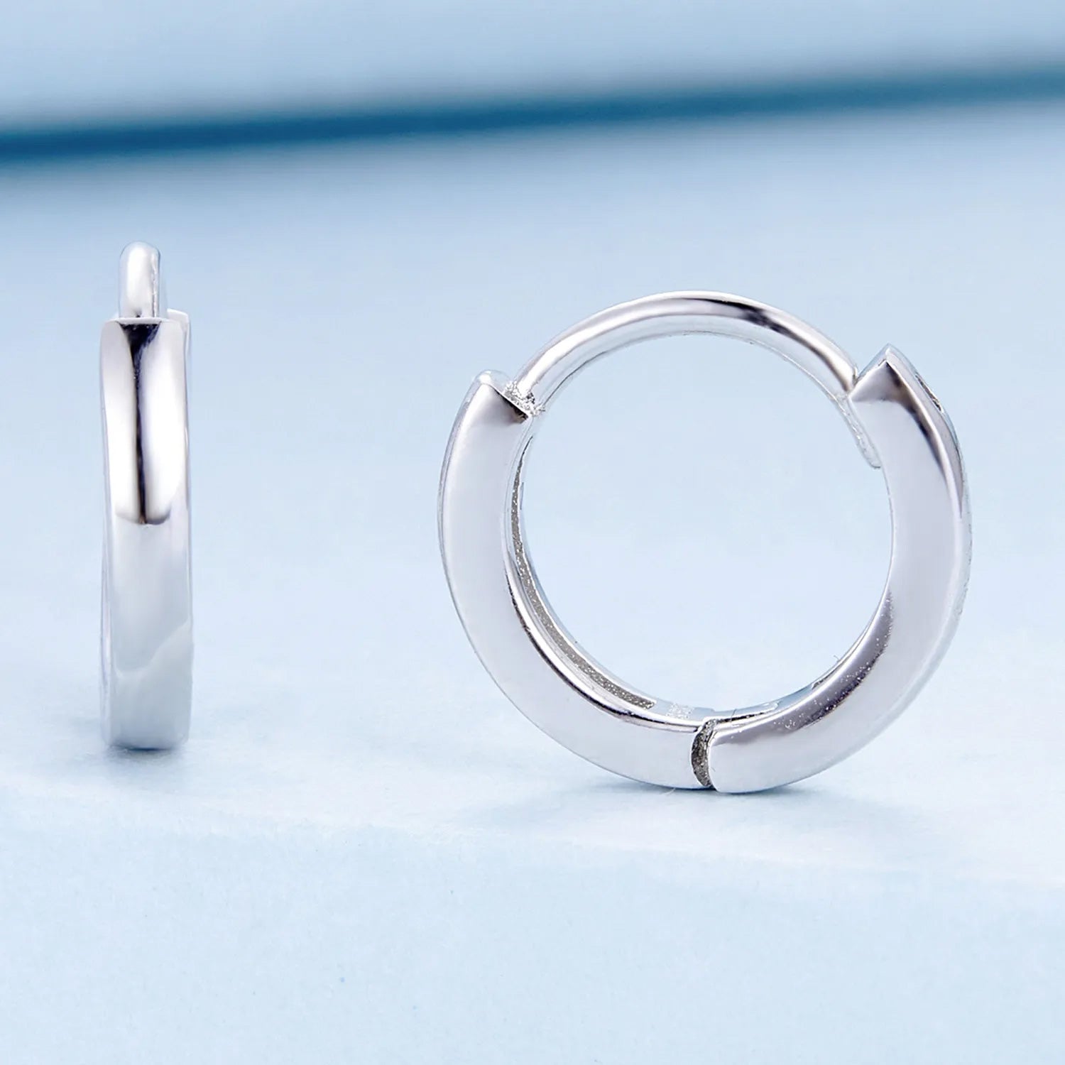 Sterling Silver Simple Huggie Hypoallergenic Earrings