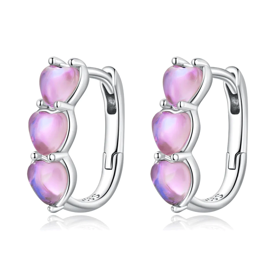 Sterling Silver Sweet Love Huggie Hypoallergenic Earrings