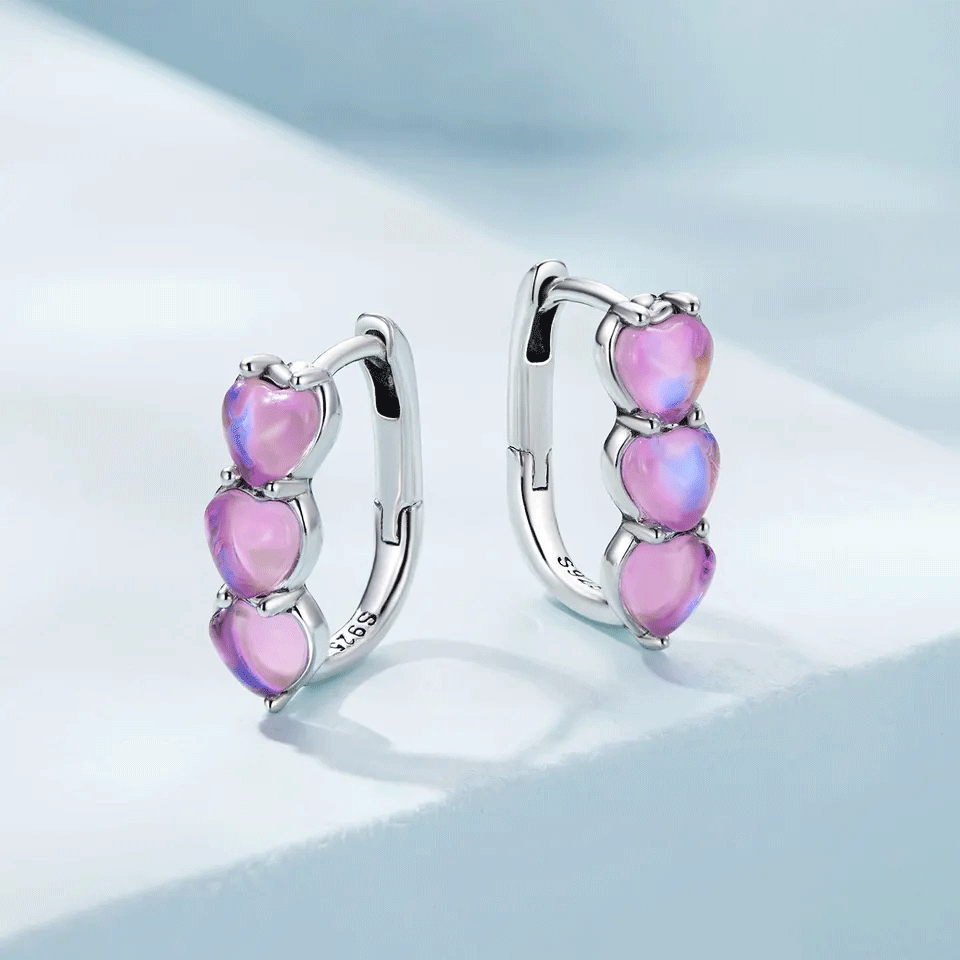 Sterling Silver Sweet Love Huggie Hypoallergenic Earrings