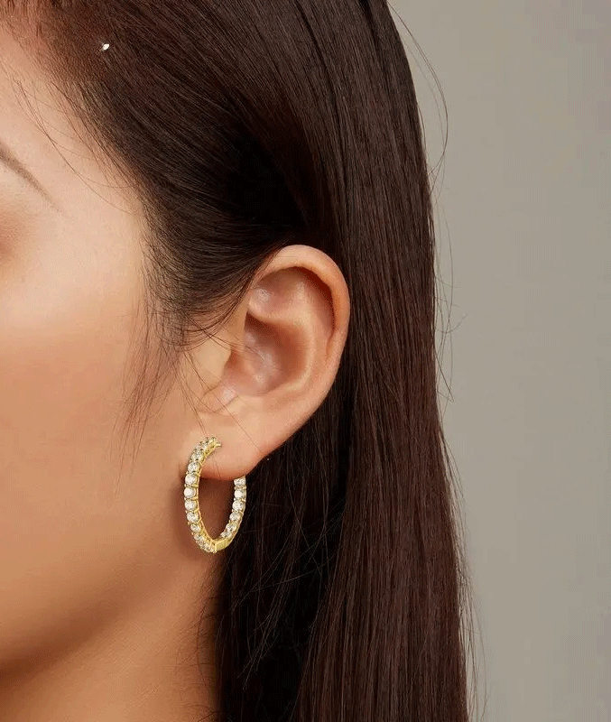 Copper Hyperbole Huggie Hypoallergenic Earrings