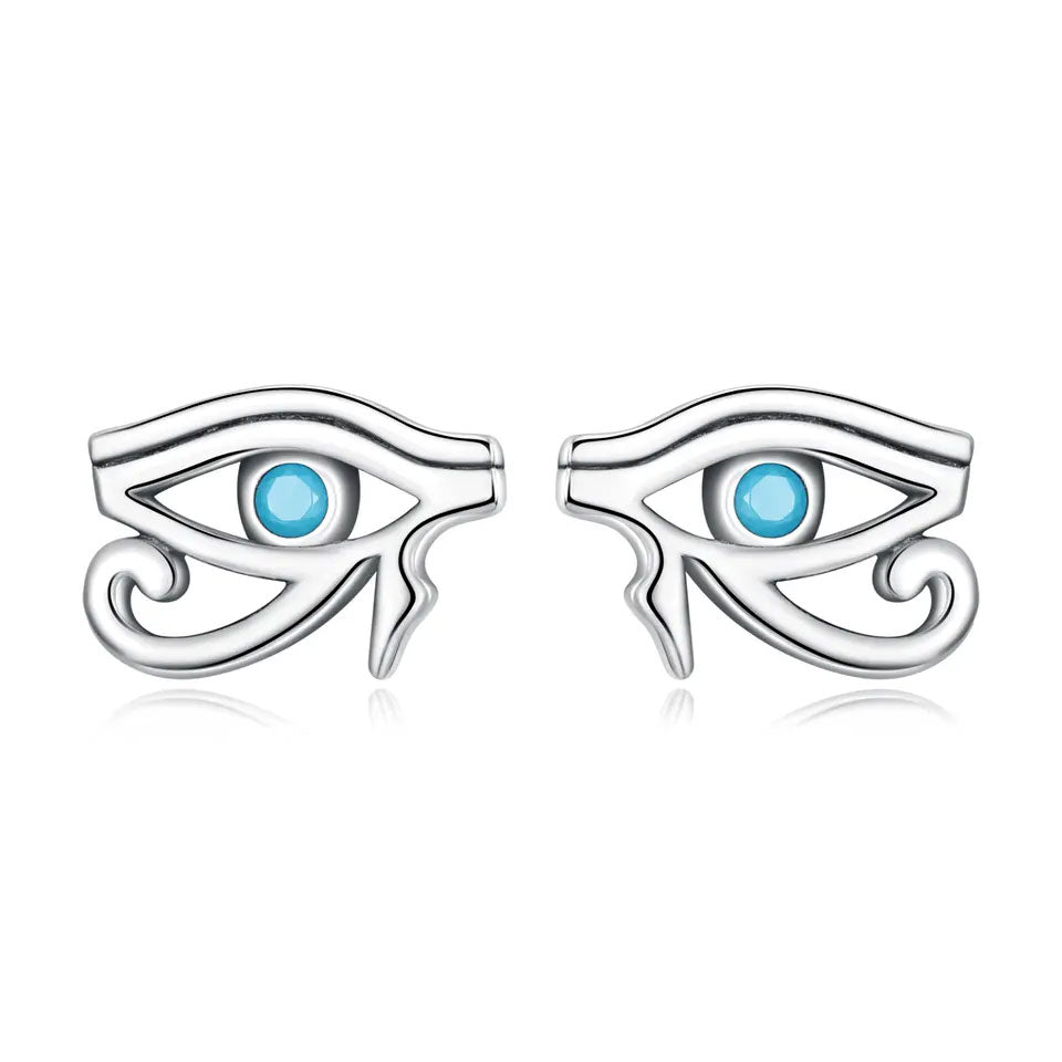 Sterling Silver Horus Eye Stud Hypoallergenic Earrings