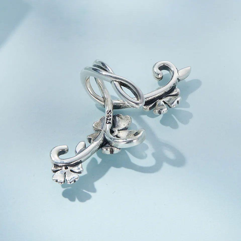 Sterling Silver Flower Garden Hypoallergenic Ear Cuff