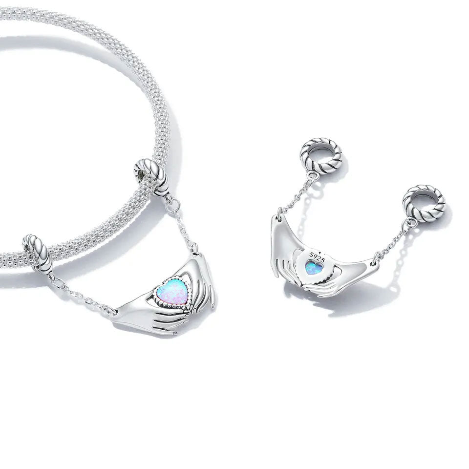 Sterling Silver Warm Heart Hypoallergenic Dangle Charm