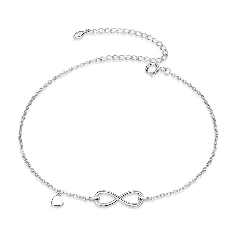 Sterling Silver Infinity Love Hypoallergenic Anklet