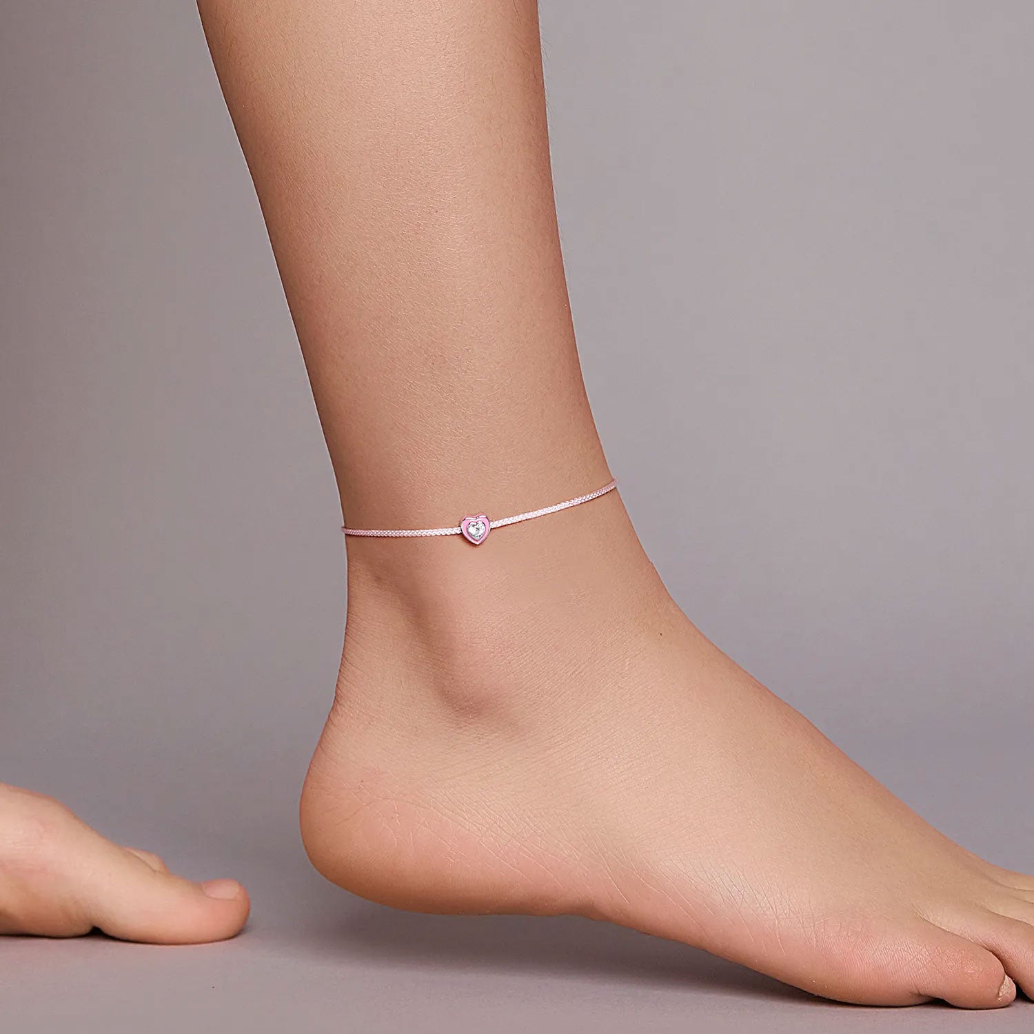 Sterling Silver Sweet Heart Hypoallergenic Anklet