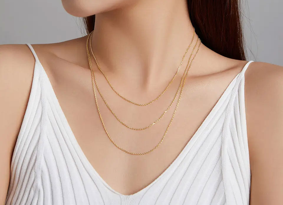 Sterling Silver Cable Chain Hypoallergenic Necklace