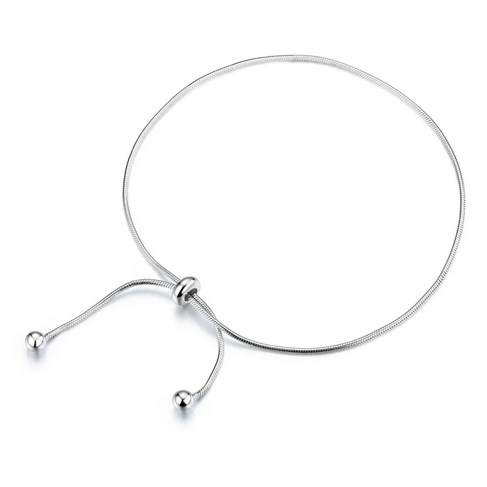 Sterling Silver Simple Snake Chain Hypoallergenic Anklet