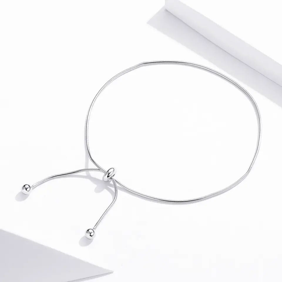 Sterling Silver Simple Snake Chain Hypoallergenic Anklet