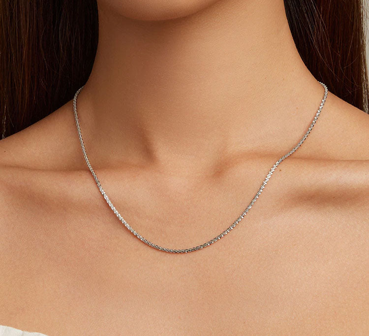 Sterling Silver Gypsophila Hypoallergenic Necklace