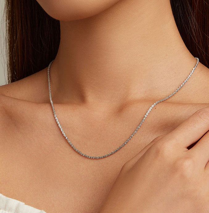Sterling Silver Gypsophila Hypoallergenic Necklace