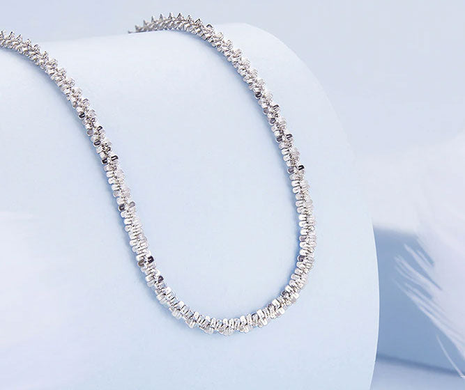 Sterling Silver Gypsophila Hypoallergenic Necklace