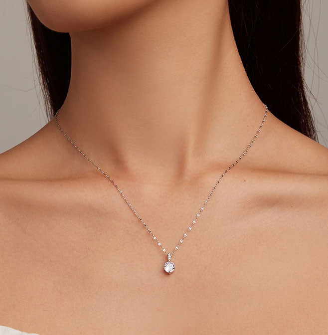 Sterling Silver Sophisticated CZ Hypoallergenic Necklace