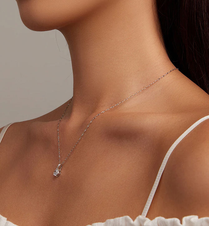 Sterling Silver Sophisticated CZ Hypoallergenic Necklace