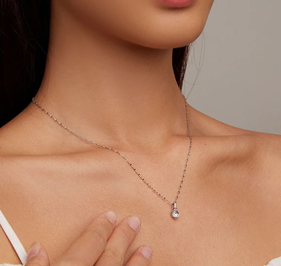 Sterling Silver Sophisticated CZ Hypoallergenic Necklace