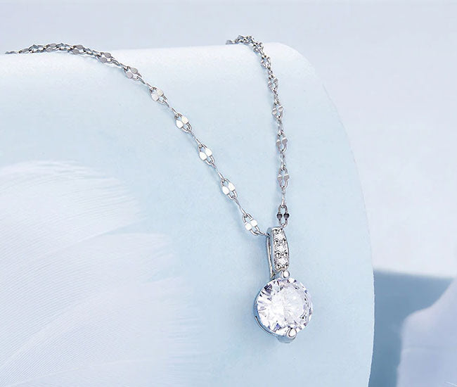 Sterling Silver Sophisticated CZ Hypoallergenic Necklace