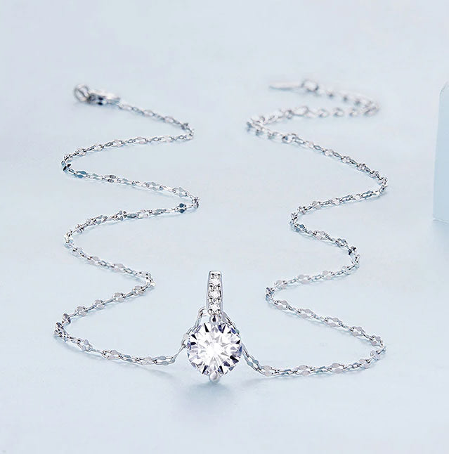 Sterling Silver Sophisticated CZ Hypoallergenic Necklace