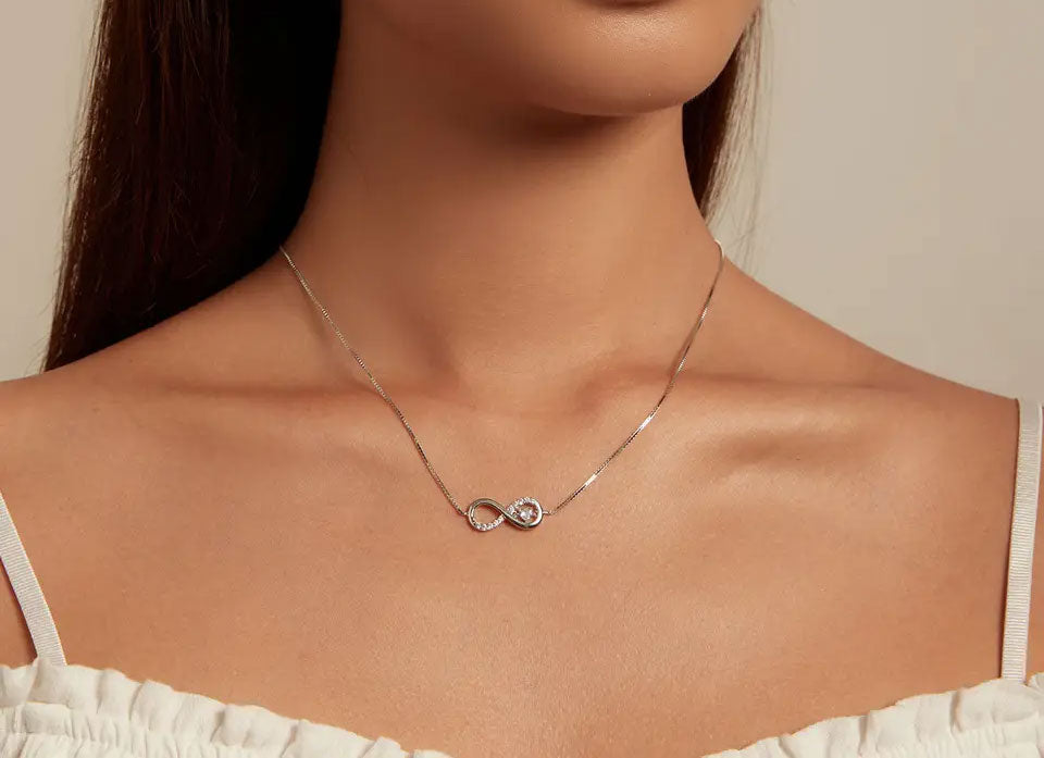 Sterling Silver Infinity Heart Hypoallergenic Necklace