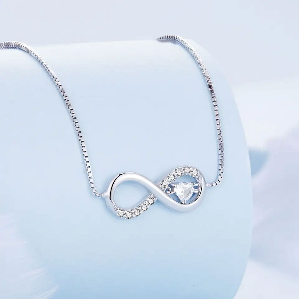 Sterling Silver Infinity Heart Hypoallergenic Necklace