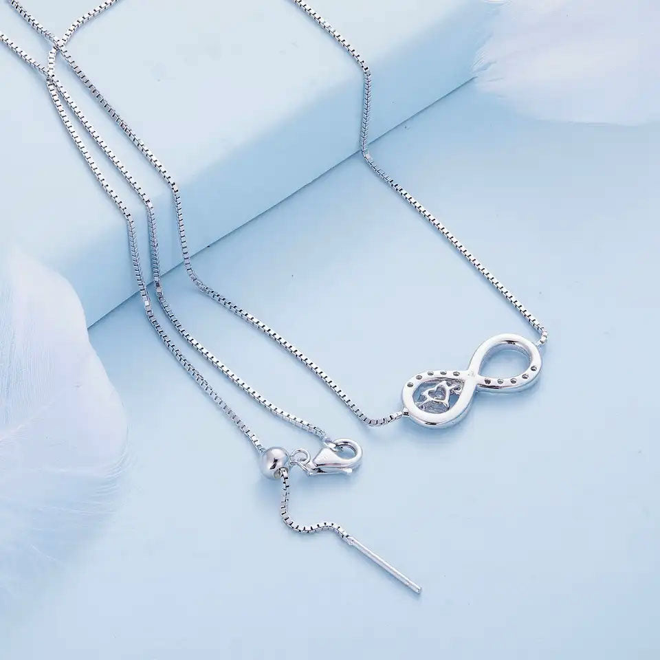 Sterling Silver Infinity Heart Hypoallergenic Necklace