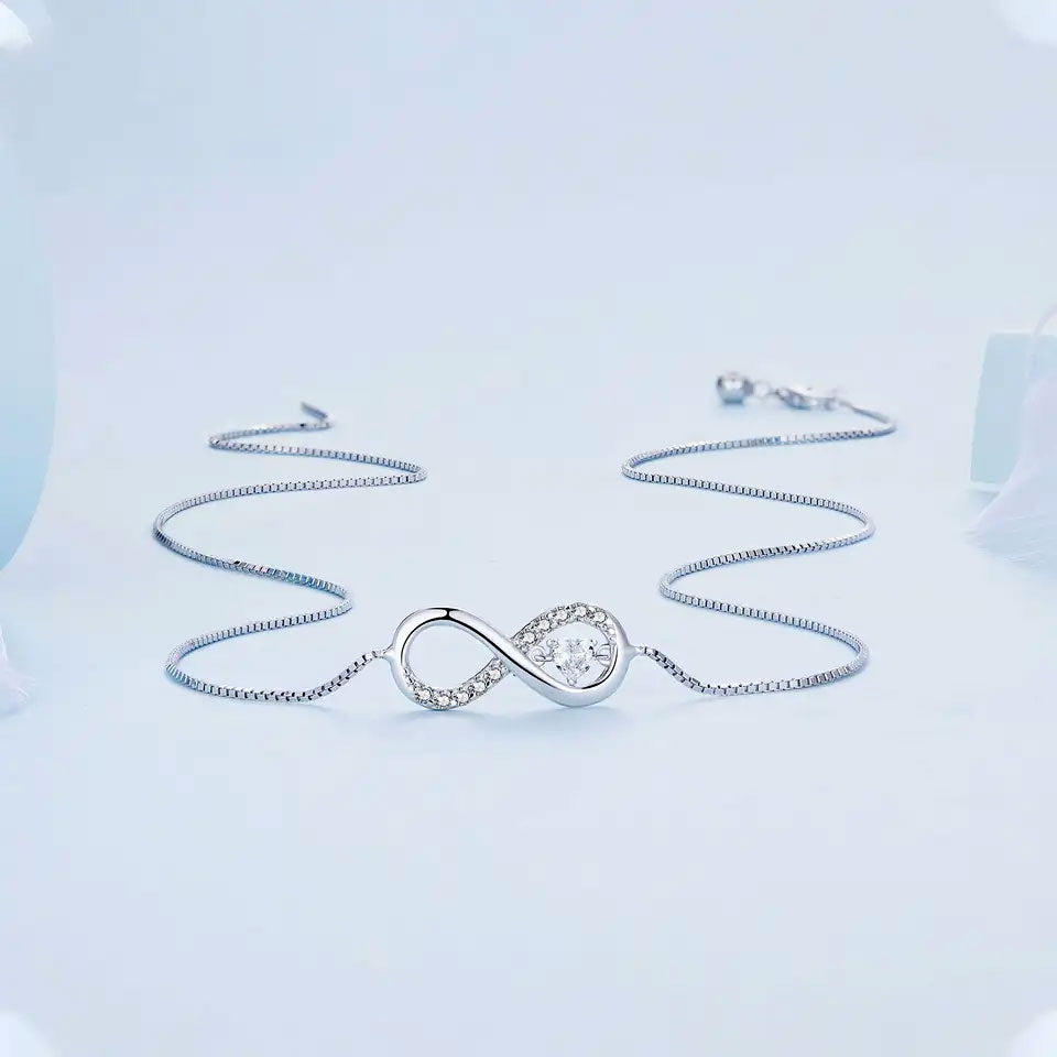Sterling Silver Infinity Heart Hypoallergenic Necklace