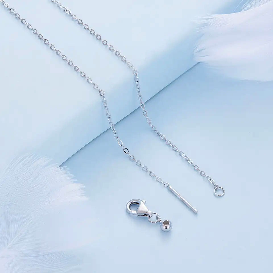 Sterling Silver Special Four-Leaf Clover Hypoallergenic Necklace