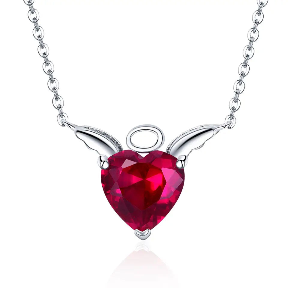 Sterling Silver Angel Heart Hypoallergenic Necklace