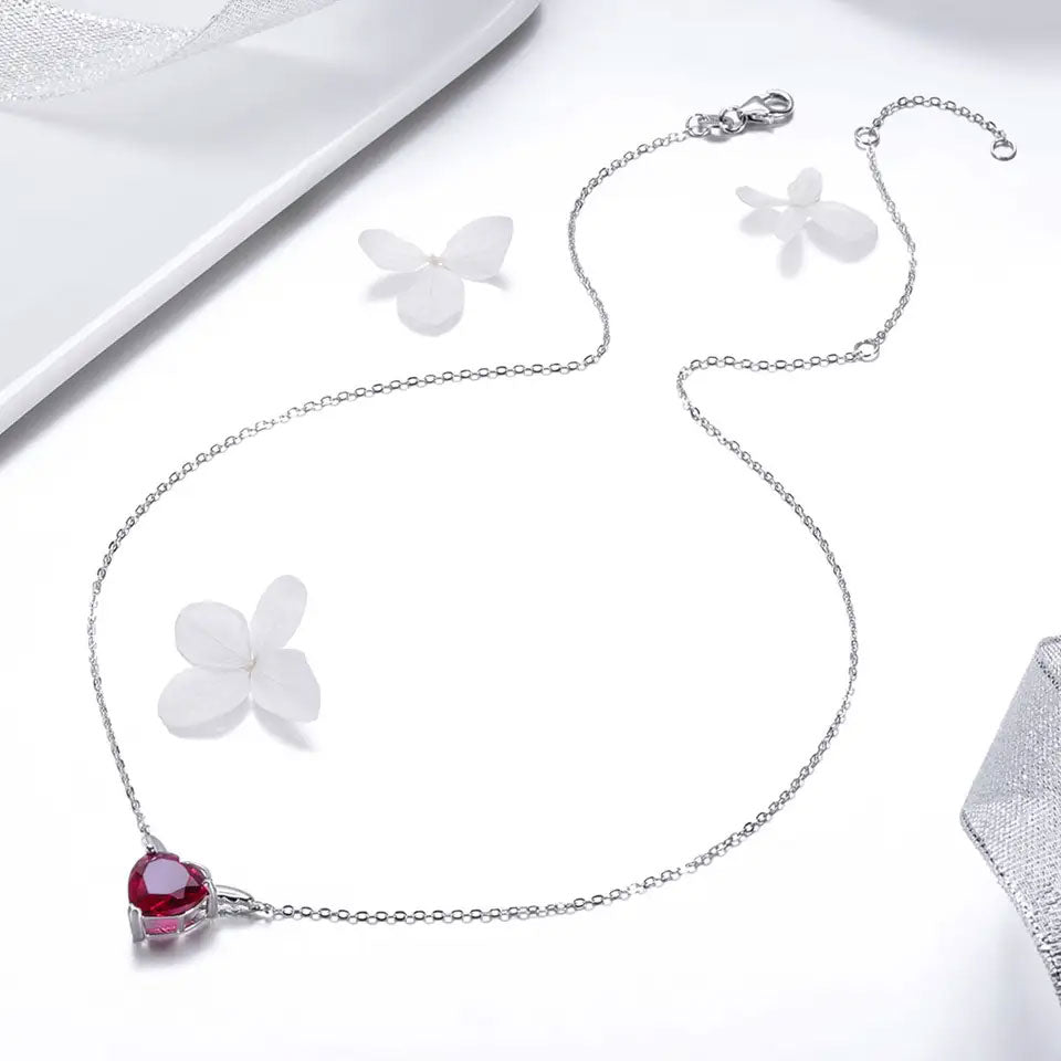 Sterling Silver Angel Heart Hypoallergenic Necklace