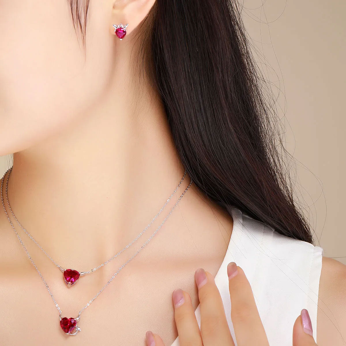 Sterling Silver Angel Heart Hypoallergenic Necklace