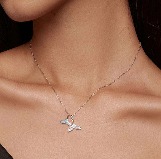 Sterling Silver Mermaid Tail Hypoallergenic Necklace