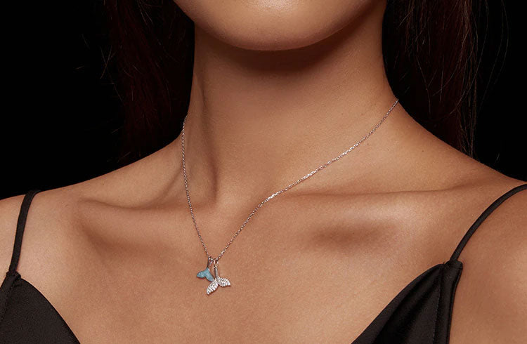 Sterling Silver Mermaid Tail Hypoallergenic Necklace