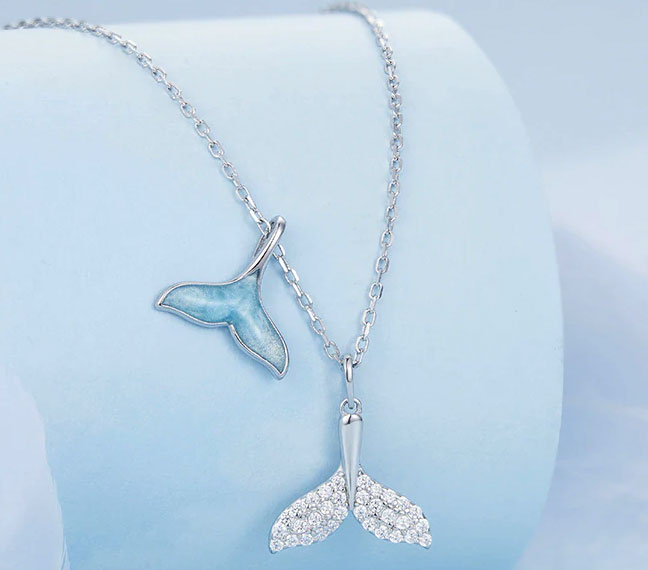 Sterling Silver Mermaid Tail Hypoallergenic Necklace