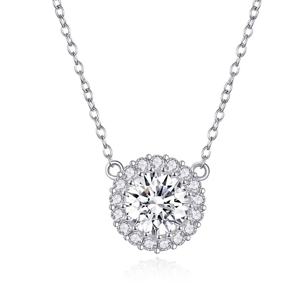 Sterling Silver Brilliant Circle Hypoallergenic Necklace