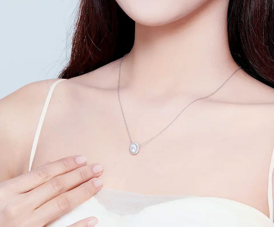 Sterling Silver Brilliant Circle Hypoallergenic Necklace