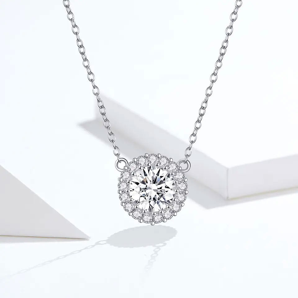 Sterling Silver Brilliant Circle Hypoallergenic Necklace