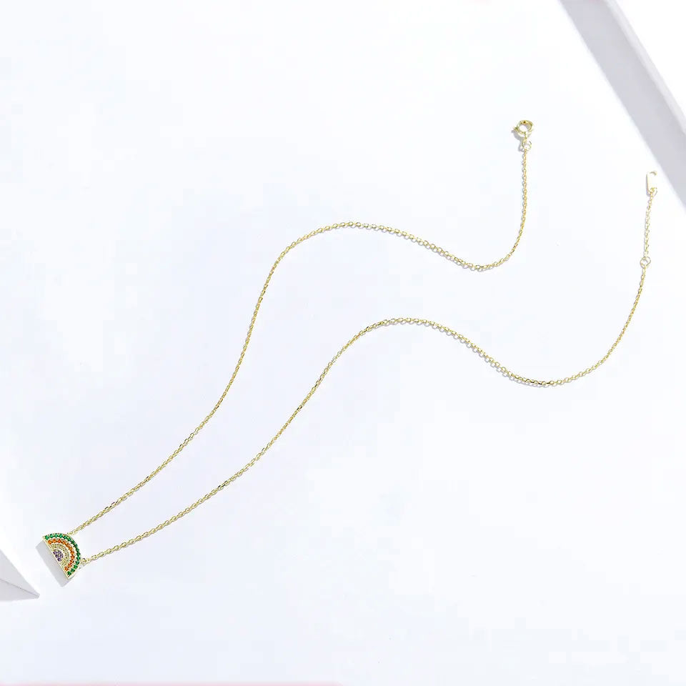 Sterling Silver Rainbow Hypoallergenic Necklace