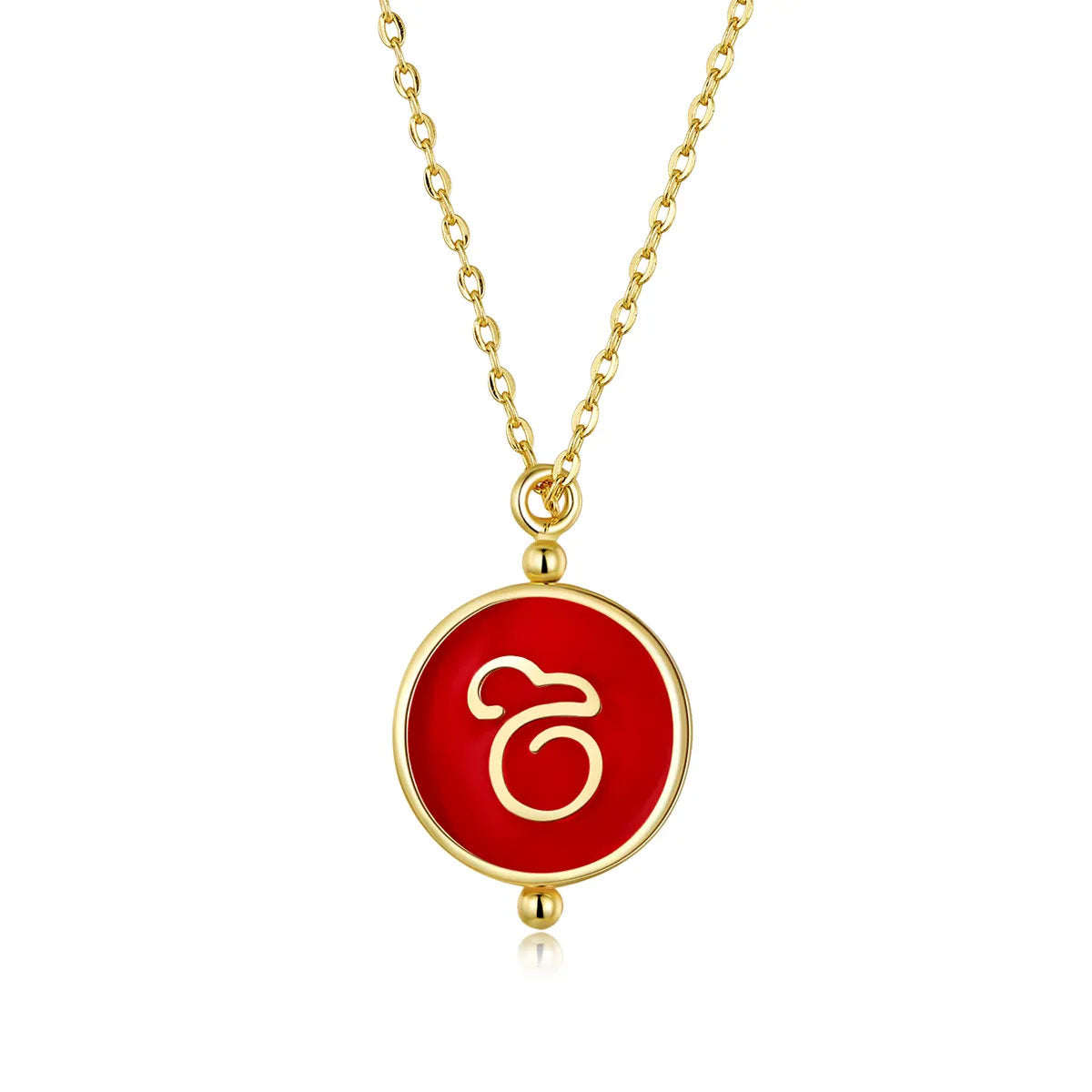 Sterling Silver Chinese Mouse Hypoallergenic Necklace